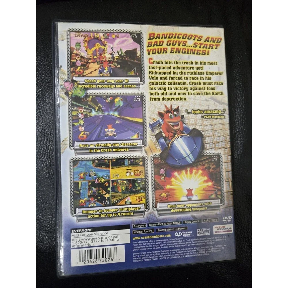 Crash Nitro Kart / Game - Sony PlayStation 2 CIB W/ Manual